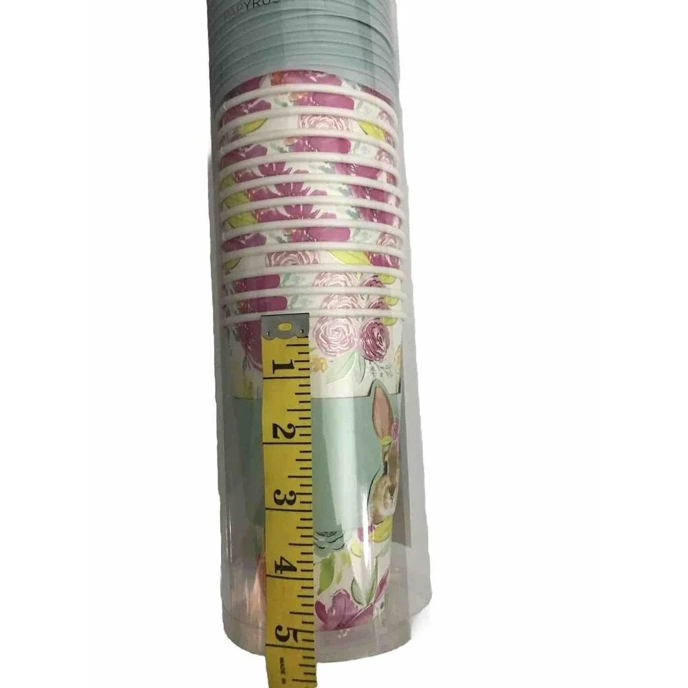 Papyrus Disposable Easter Paper Hot Cups - Pack of 12 with Lids & Sleeves